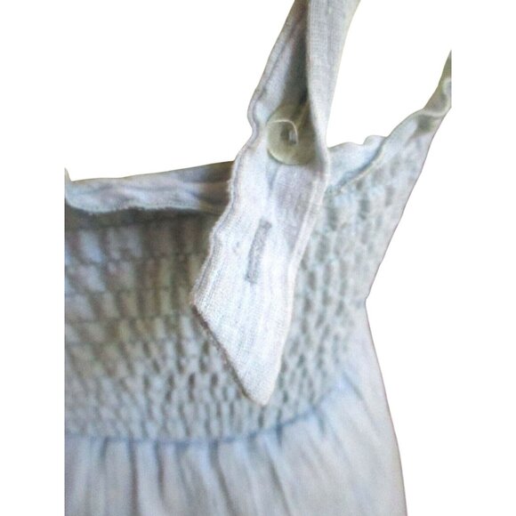 Small Vintage Byer California Smocked Gauze Boho Sundress Summer Midi Dress - Picture 7 of 7